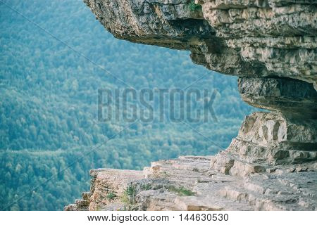 Cliff Eagle shelf Mezmay Krasnodar region Russia. No people