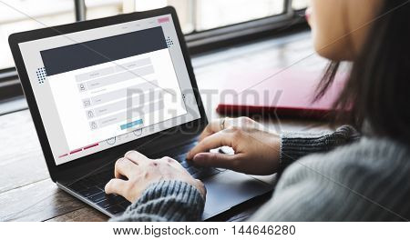 Registration Application Membership Account Concept