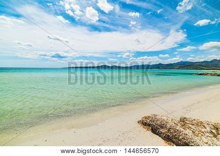turquoise water in Puntaldia beach in Sardinia