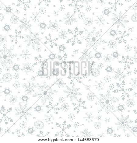 Winter holiday doodle childish bright detailed background
