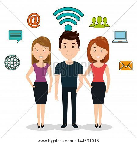 internet communication technology isolated icon vector illustration design