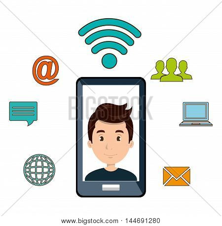 internet communication technology isolated icon vector illustration design