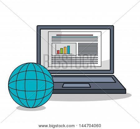 laptop computer settings technology icon vector illustration design