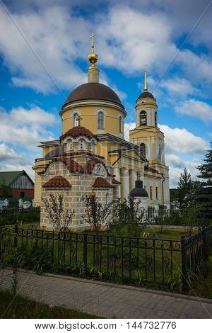 Beautiful View Of Church Of Trasfiguration Of Our Lord  In Radonezh Posad