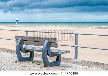 shot of the beach in belgium on a cloudy summer's day