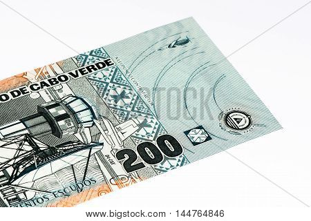 200 escudos of Cabo Verde. Cape Verdean escudos is the main currency of Cape Verde