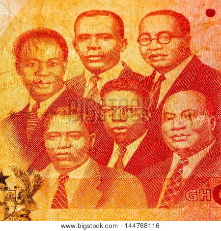 1 Ghana cedi bank note. Ghana cedi is the national currency of Ghana
