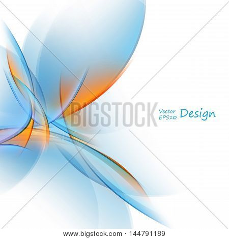 abstract bright vector background with copy space. Glowing wavy elements for broshures, annual reports. Eps10