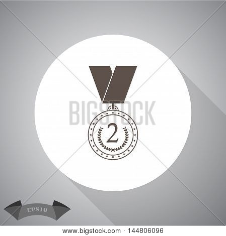 Medal sport vector icon for web and mobile