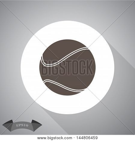 Tennis ball sport vector icon for web and mobile