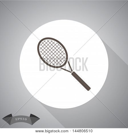Tennis racket sport vector icon for web and mobile