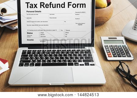 Tax Refund Form Concept