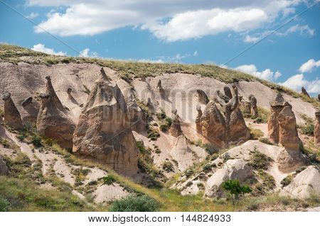 A rock formation at the Devrent Valley in Cappadocia Turkey