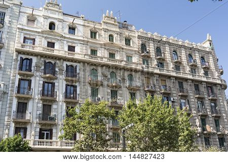 Barcelona (Catalunya Spain): building in the Avinguda del Paral-lel