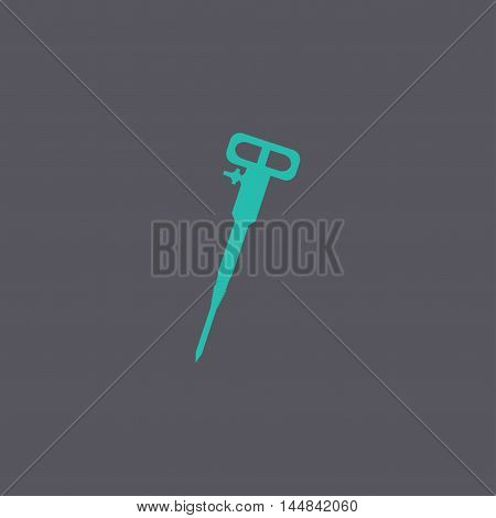 Pneumatic Hammer Drill Line Icon For Web, Mobile And Infographics