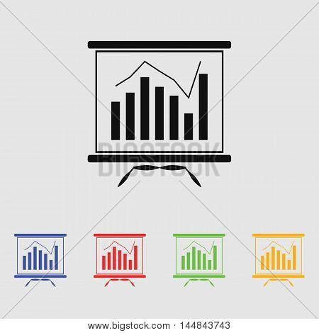 Business chart vector icon for web and mobile.