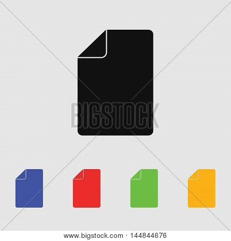 Sheet of paper vector icon for web and mobile
