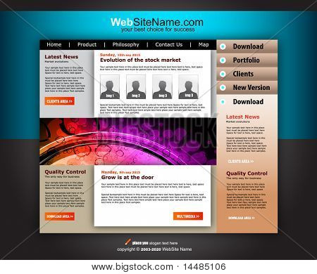 Modello di Business moderno astratto colorati sito Web