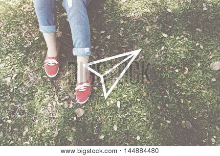 Paper Airplane Rocket Launce Growth Success Startup Concept