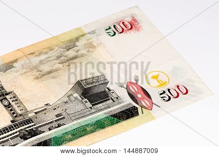 500 Kenyan shillings bank note of Kenya. Kenyan shilling is the national currency of Kenya