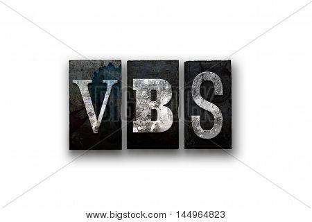 Vbs Concept Isolated Letterpress Type