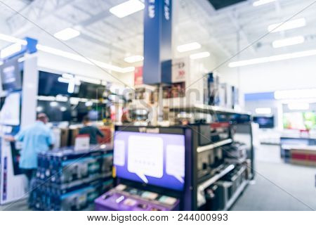Vintage Blurred Smart Tvs With 4K And Ultra Hd Display