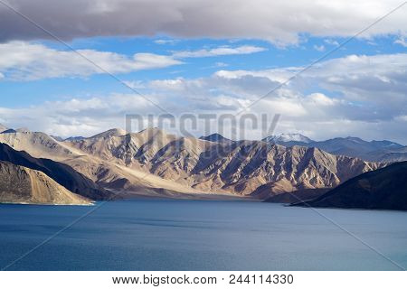 Pangong Lake Or Pangong Tso Is A Beautiful Endorheic Lake Situated In The Himalayas And Is 134 Km Lo