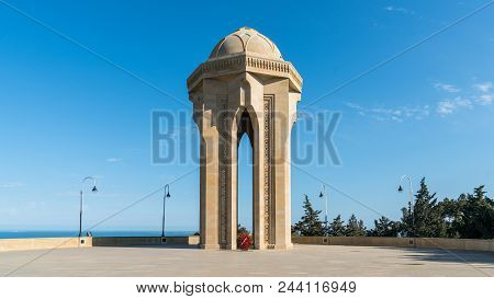 Shahidlar Monument, Memorial Plaque Dedicated To The Armenian Azerbaijani War, Baku Azerbaijan