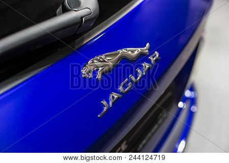 Minsk, Belarus May 2018 Logo On Auto During Autoexhibition