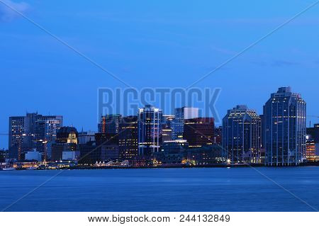 The Halifax, Nova Scotia Skyline At Night