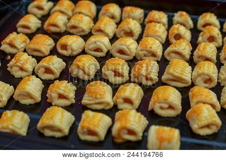 Delicious Freshly Baked Pineapple Cookies Also Known As Pineapple Cookies Or Pineapple Tarts With Pi