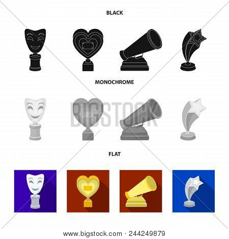 White Mask Mime For The Best Drama, A Prize In The Form Of The Heart And Other Prizes.movie Awards S