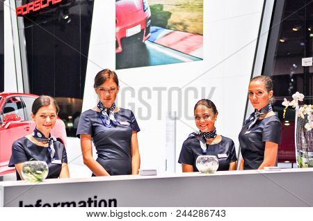Russia, Moscow, Expocentre, 29 August - 9 September 2012: Motor Show Girls At 4Th Moscow Internation