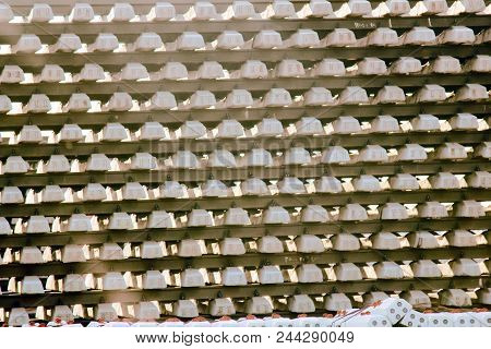 Perspective View Of Stacked Rails.