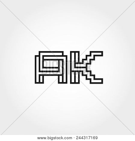 Initial Letter Ak Logo Template Vector Design