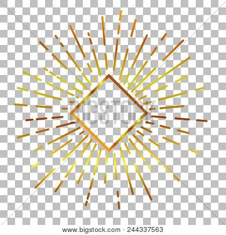 Vector Golden Sunburst At Transparent Effect Background