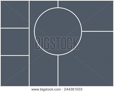 Montage Collage Photo Frame Template. Image Picture Background Montage Poster Design.