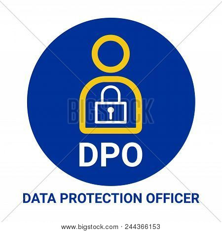 Dpo, Data Protection Officer Illustration With A White Background