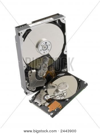 Dos discos duros de ordenador.