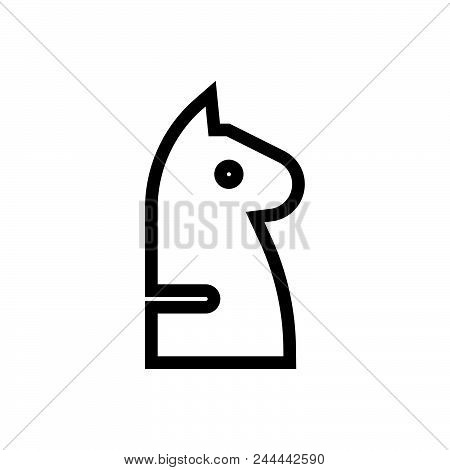 Chess Horse Vector Icon On White Background. Chess Horse Modern Icon For Graphic And Web Design. Che