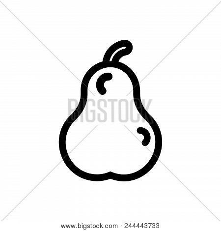Pear Vector Icon On White Background. Pear Modern Icon For Graphic And Web Design. Pear Icon Sign Fo