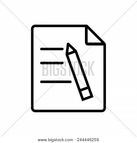 Document Vector Icon On White Background. Document Modern Icon For Graphic And Web Design. Document 