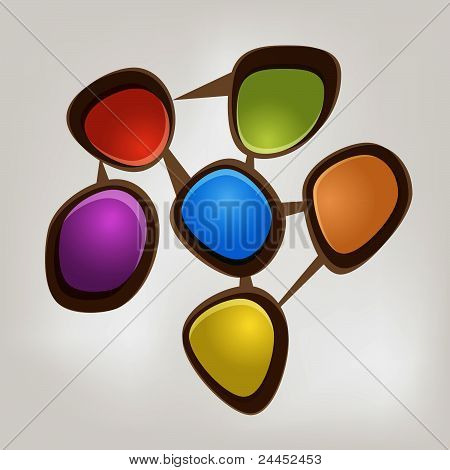 Vector Cartoon schema delle connessioni