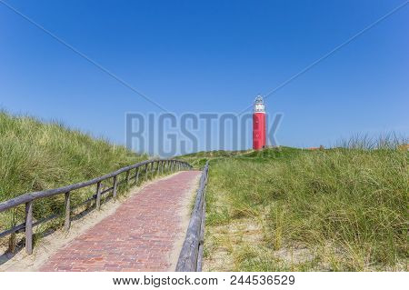 Path Leading To The Lighthouse On Texel Island, Netherlands