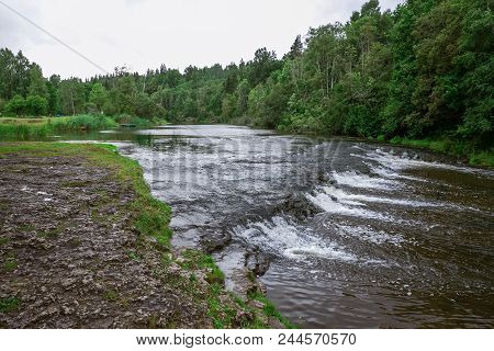 Abava River At Early Morning Time In Kandava. 2017 Rumba