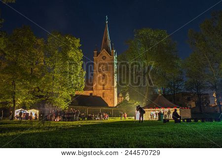 Museum Night, Latvia, City Cesis. Photographer, Church, Peoples. 2011