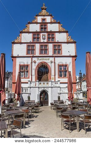 Bad Salzuflen, Germany - May 07, 2018: Historic Town Hall In The Center Of Bad Salzuflen, Germany