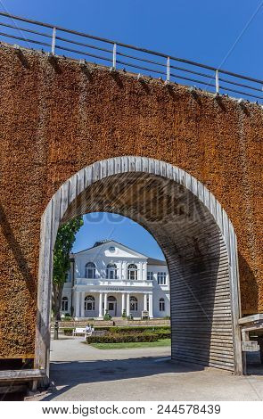 Bad Salzuflen, Germany - May 07, 2018: Gate Through The Saltworks In Bad Salzuflen, Germany