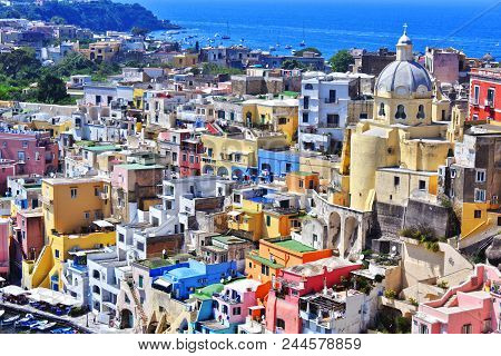 Architecture Of Procida Island, Campania, Italy