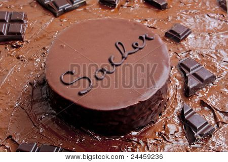 Bodegón de tarta Sacher